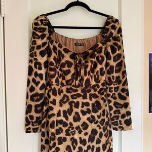 Nasty Gal Silky Cheetah Print Maxi Dress